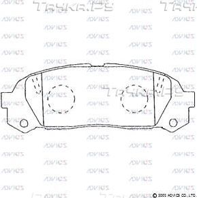 Тормозные колодки Advics. Артикул SN293