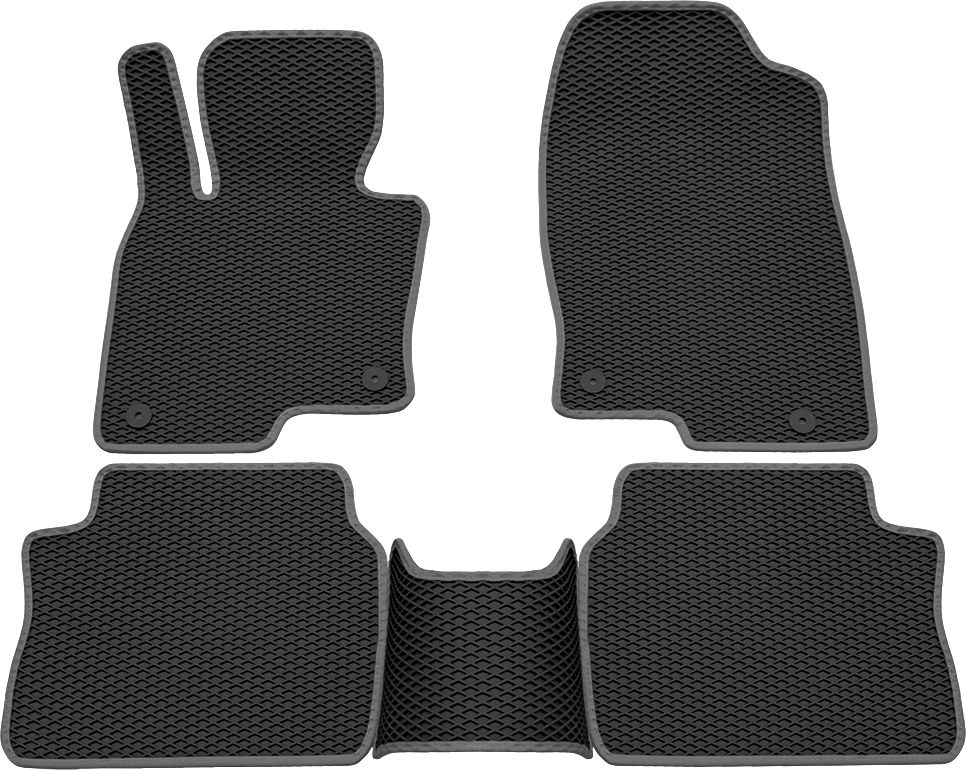 Коврики Rezkon EVA для салона Mazda CX-5 II 2017-2026 Серый кант. Артикул 9023020202