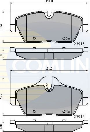 Тормозные колодки Comline Comline передние для BMW 2 Active Tourer F45 2015-2018. Артикул CBP01531