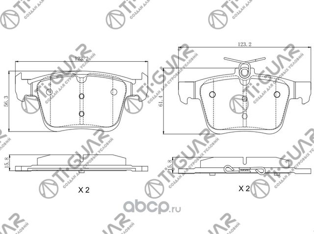 Тормозные колодки 3300333003 (TI-Guar). Артикул TG33003