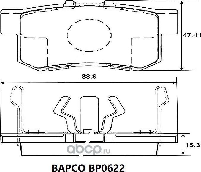 Колодки тормозные дисковые BP0622, (Bapco) Bapco. Артикул BP0622
