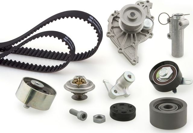 Помпа (водяной насос) с комплектом ремня ГРМ Gates PowerGrip® для Audi A8 I (D2) 2000-2002. Артикул KP2TH15557XS-1