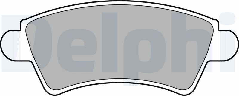 Тормозные колодки Delphi (Low-Metallic). Артикул LP1846