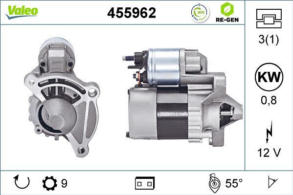 Стартер Valeo VALEO RE-GEN REMANUFACTURED для Citroen C2 2003-2010. Артикул 455962