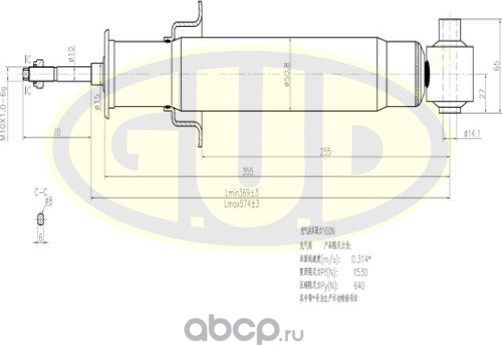Амортизатор G.U.D.. Артикул GSA341081