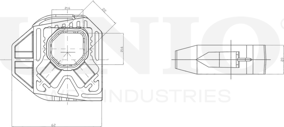 Кронштейн радиатора (Unio). Артикул RMP-15184