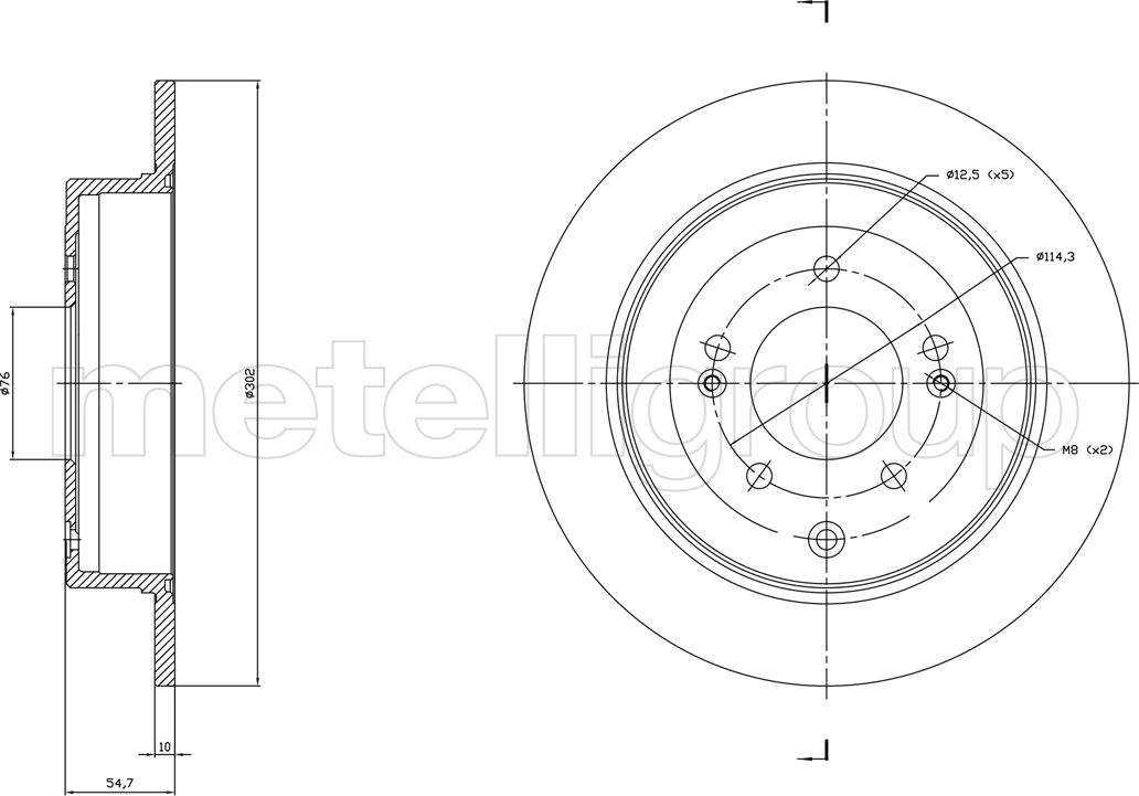Тормозной диск Metelli. Артикул 23-1820C