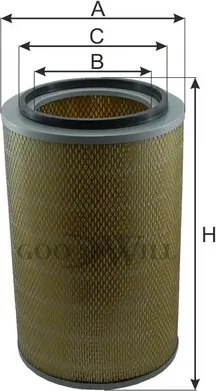 Воздушный фильтр (Goodwill). Артикул AG1006