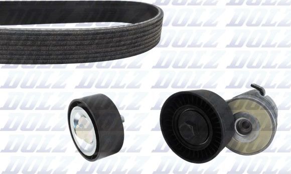 Ремень ГРМ с роликами (комплект) Dolz для Fiat Ducato II 2002-2006. Артикул SKD193A