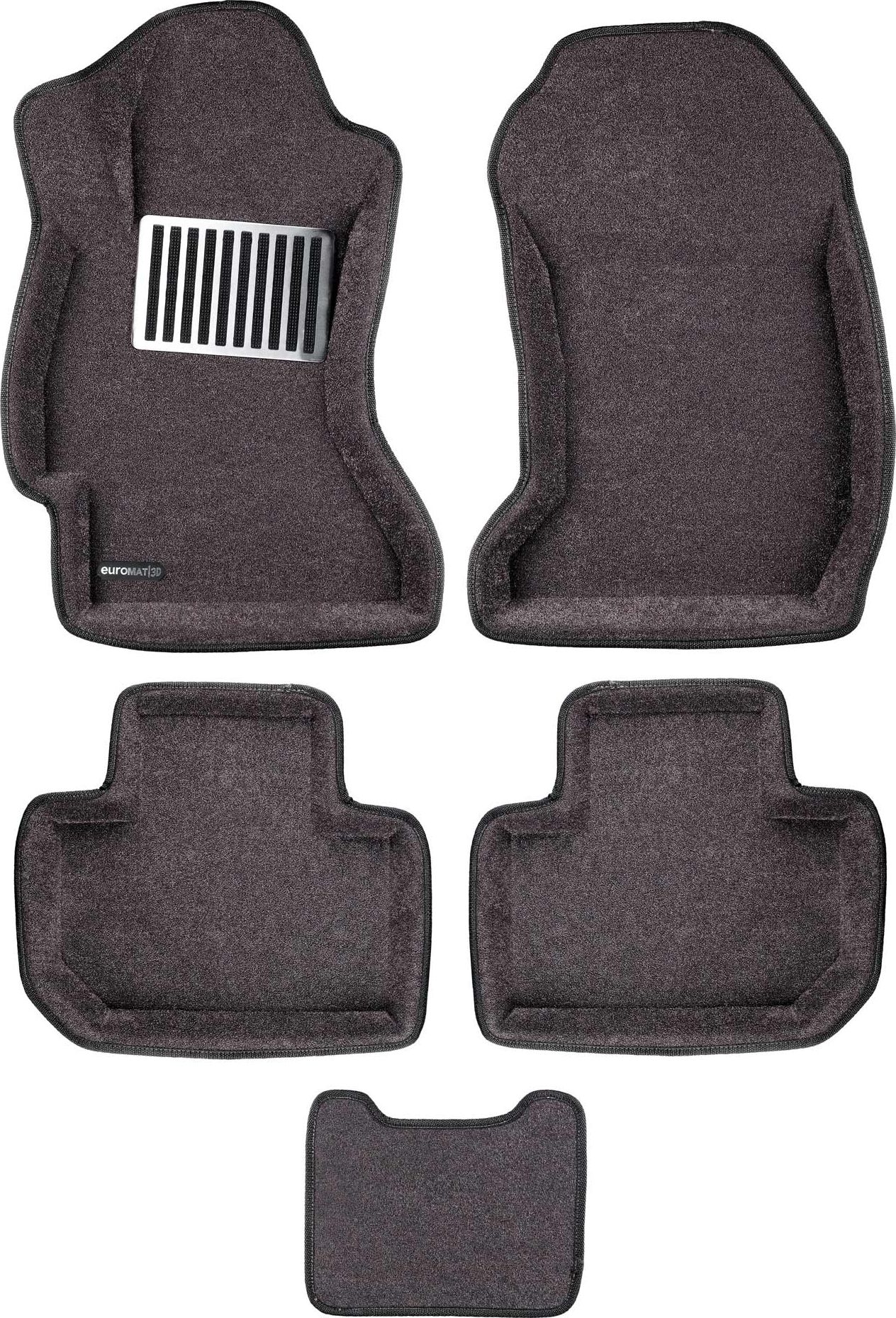 Коврики текстильные Euromat 3D Lux для салона Subaru Forester IV 2012-2018 Темно-серые. Артикул EM3D-004709G