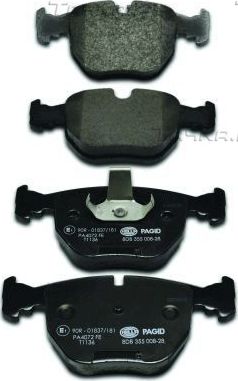 Тормозные колодки Hella передние для BMW 5 IV (E39) 1996-2004. Артикул 8DB 355 008-281