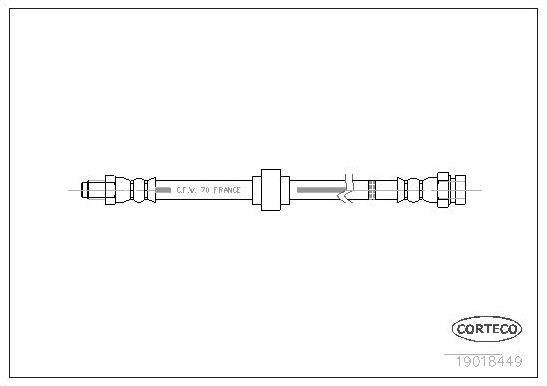 Тормозной шланг Corteco. Артикул 19018449