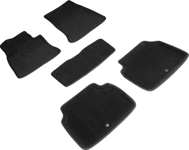 Коврики Seintex 3D ворсовые для салона Hyundai Genesis G80 II 2020-2026 ЧЕРНЫЕ. Артикул 96692