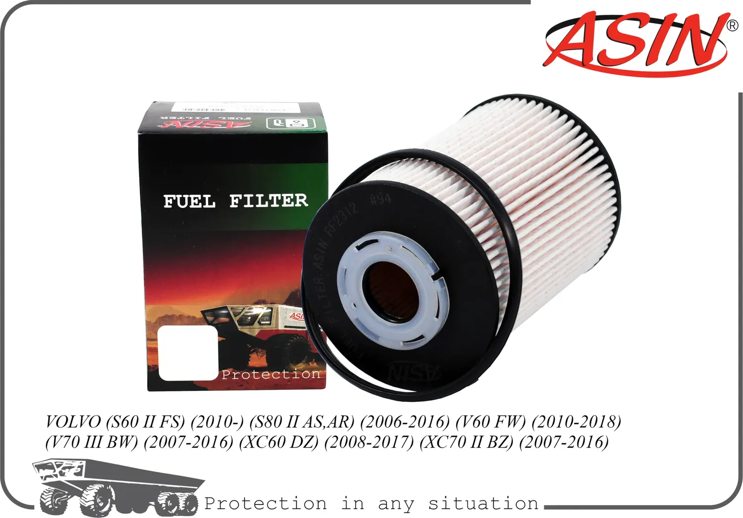 Фильтр топливный (Asin). Артикул ASINFF2312