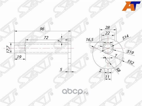 ЭКСЦЕНТРИК НИЖНЕГО РЫЧАГА TOYOTA 4RUNNERHILUXSURFLAND CRUISER PRADOTACOMA 95-02 Эксцентрик пере (SAT). Артикул ST4840935050