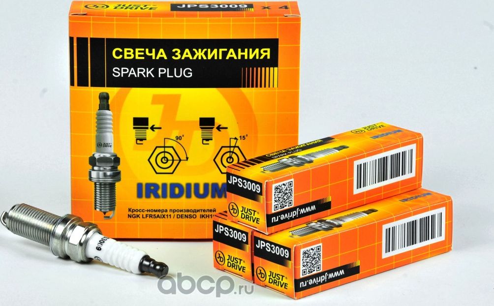 Свеча зажигания /LFR5AIX11/IKH16/ IRIDIUM (Just Drive). Артикул JPS3009