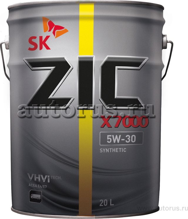 Масло дизельное X7000 CI-4/SL/E7/E4 5W30 синт.20л ZIC. Артикул 192605
