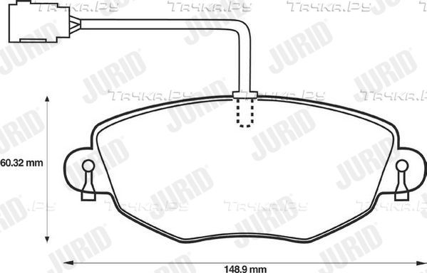 Тормозные колодки Jurid передние для Jaguar X-Type I 2001-2009. Артикул 573020J