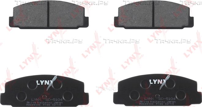 Тормозные колодки LYNXauto задние для Mazda 6 I (GG) 2002-2008. Артикул BD-5104