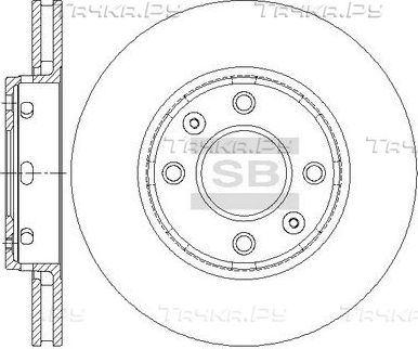 Тормозной диск Sangsin Hi-Q передний для Volvo S40 I 1995-2003. Артикул SD6102