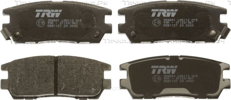 Тормозные колодки TRW COTEC задние для Mitsubishi Pajero II 1990-2000. Артикул GDB1127