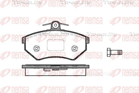 Тормозные колодки Remsa передние для Volkswagen Passat B3 1988-1997. Артикул 0134.40