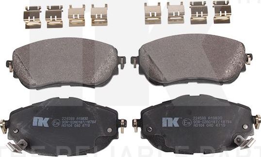 Тормозные колодки NK. Артикул 224599