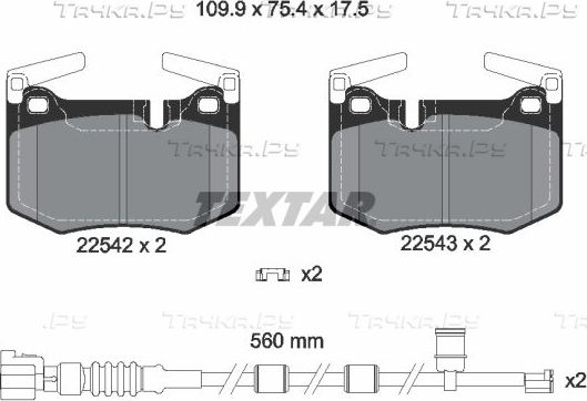 Тормозные колодки Textar Q+. Артикул 2254201