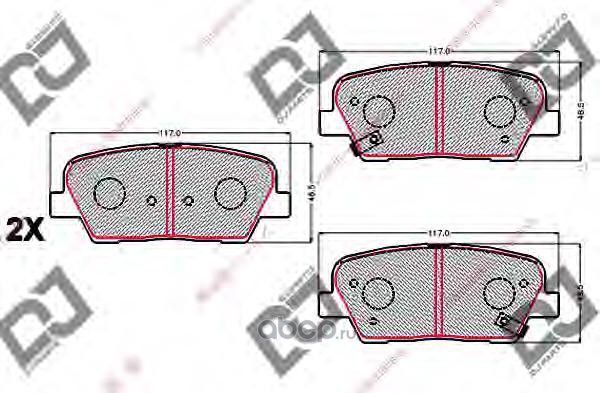 Колодки тормозные дисковые (DJ Parts). Артикул BP2154
