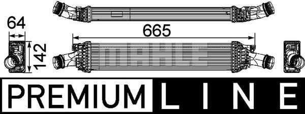 Интеркулер Mahle Premium для Audi A4 allroad IV (B8) 2009-2016. Артикул CI 170 000P