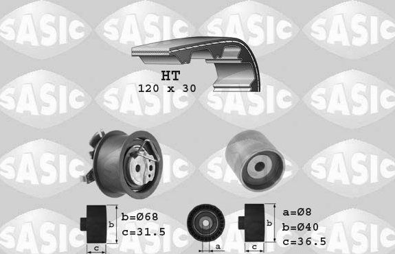 Ремень ГРМ с роликами (комплект) Sasic для Audi A3 I (8L) 2000-2003. Артикул 1756003