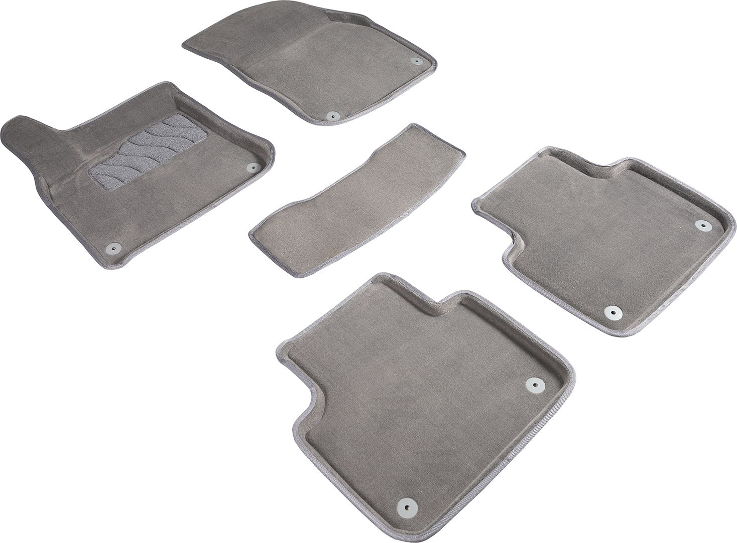 Комплект ковриков Seintex 3D ворсовые для салона и багажника Volkswagen Touareg III 2018-2026 СЕРЫЙ. Артикул 91845