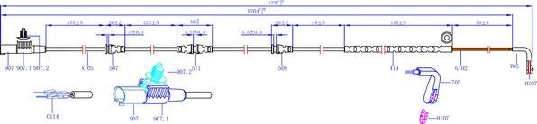 Датчик износа тормозных колодок  Sangsin Hi-Q. Артикул SWS1707