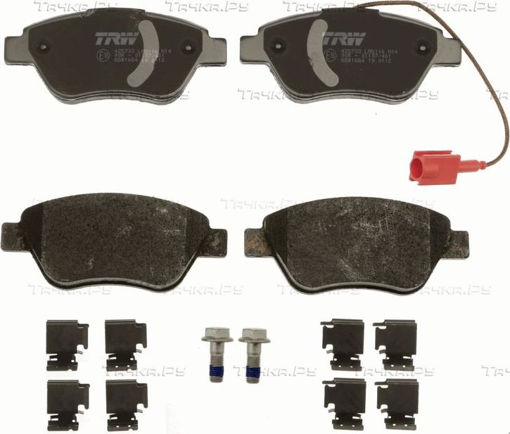 Тормозные колодки TRW COTEC. Артикул GDB1654