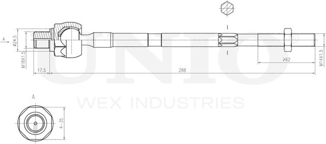 Тяга рулевая (Unio). Артикул SSP-30058