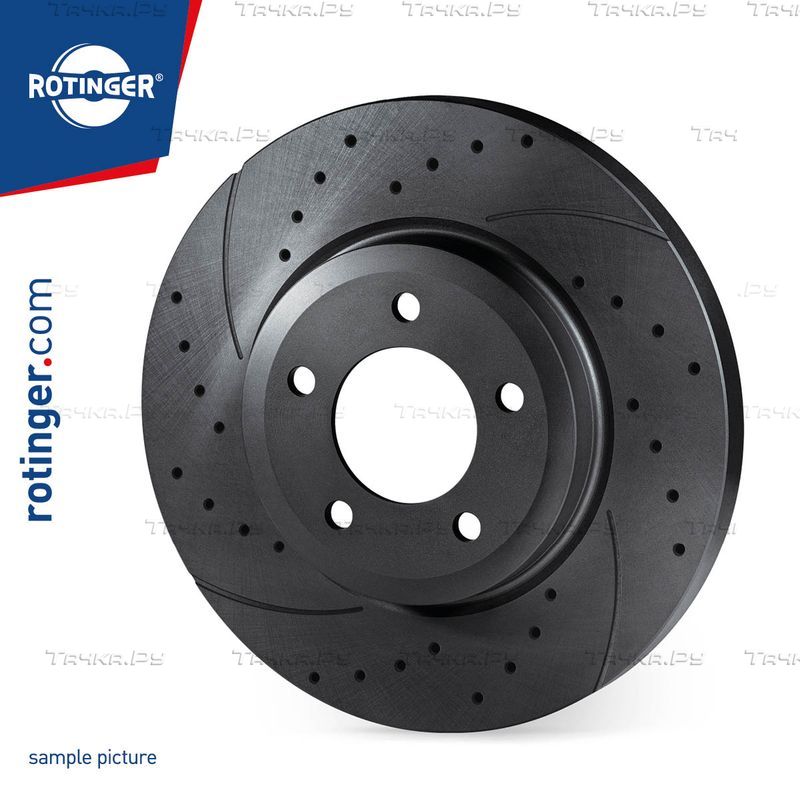 Тормозной диск Rotinger GRAPHITE DRILLED & SLOTTED PLUS. Артикул RT 12078-GL T5