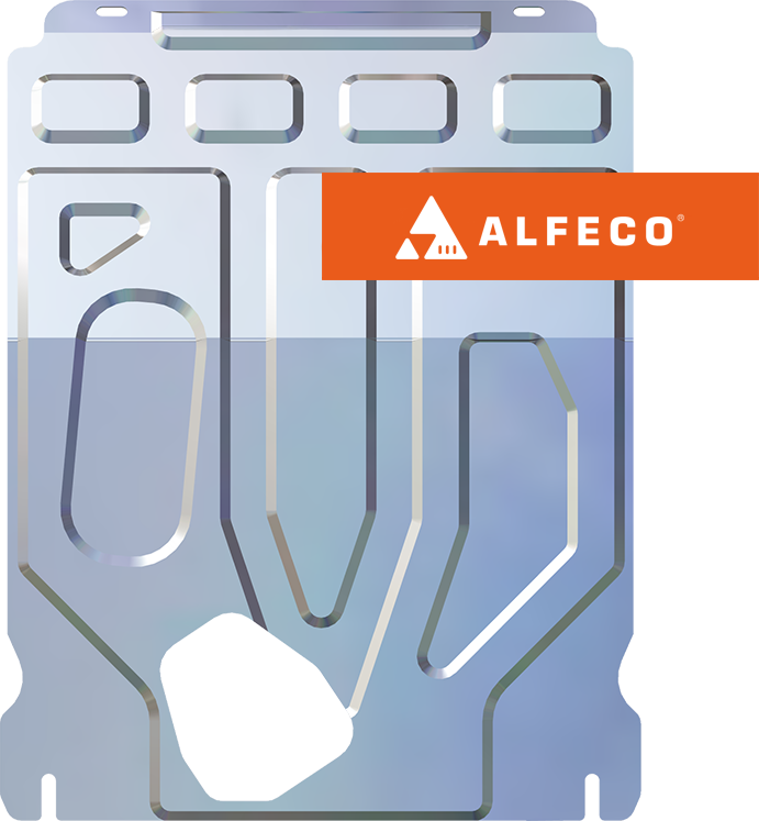 Защита алюминиевая Alfeco для картера и КПП Daewoo Sens 2002-2009. Артикул ALF.05.03 AL4