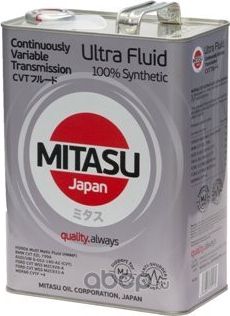 MITASU 4L МАСЛО ТРАНСМИСИОННОЕ CVT ULTRA FLUID (for HONDA HMMF) (PINK). Артикул MJ3294