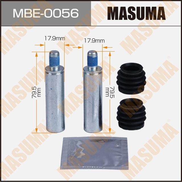 Ремкомплект направляющих тормозного суппорта MASUMA, 818006 frontrear Masuma. Артикул MBE-0056
