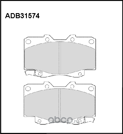 Колодки тормозные (Allied Nippon). Артикул ADB31574