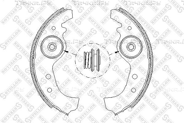 Тормозные колодки Stellox задние для Fiat Uno I 1983-2006. Артикул 026 101-SX