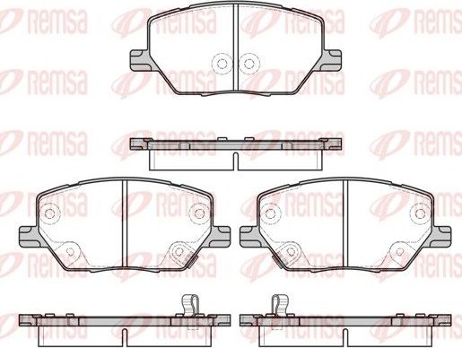 Тормозные колодки Remsa передние для Fiat 500X I 2014-2026. Артикул 1640.02