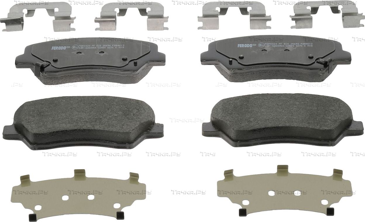 Тормозные колодки Ferodo Premier Eco Friction передние для Hyundai i30 III 2013-2026. Артикул FDB4613