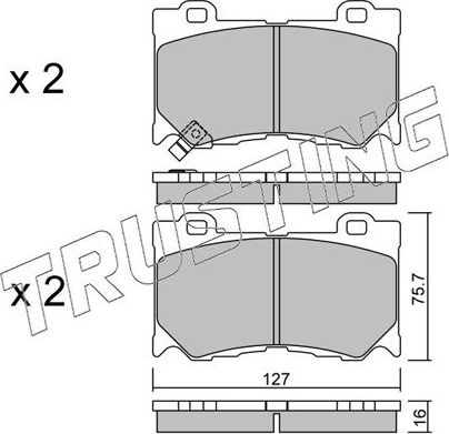 Тормозные колодки Trusting. Артикул 1053.0