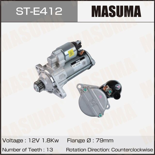 Стартер MASUMA, AUDI / CCZC, CPSA (12V/1.8KW). Артикул STE412