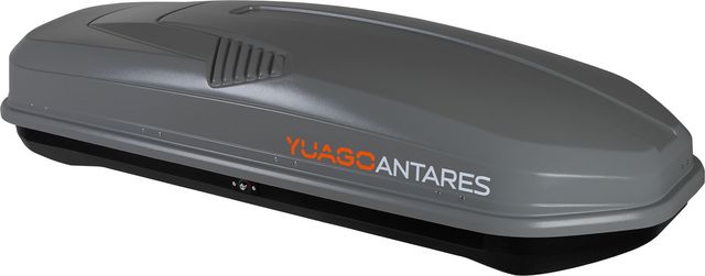 Автомобильный бокс Yuago Antares двусторонний (тиснение) (EuroLock) серый (580 л, 217х85х48 см). Артикул 2000000019932