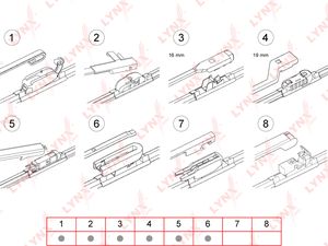 Щетка стеклоочистителя (дворник) LYNXauto передняя правая (пассажирская) для Mitsubishi Pajero IV 2006-2025. Артикул XF500