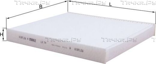 Салонный фильтр Mahle для Opel Astra G 1998-2009. Артикул LA 74