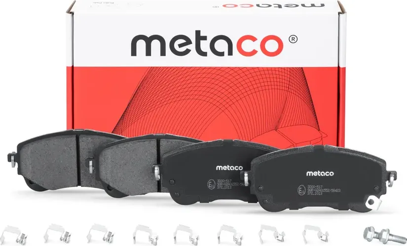 Колодки тормозные передние к-кт (Metaco). Артикул 3000517