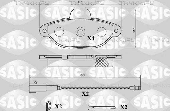 Тормозные колодки Sasic передние для Ford KA II 2008-2016. Артикул 6216194